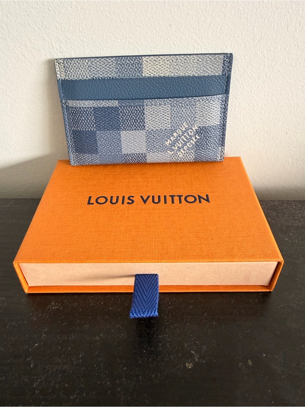 Louis Vuitton Blue Damier Azur Card Case